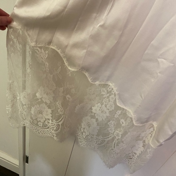 Cami NYC Size L Selena White silk & lace midi dress - Picture 5 of 7